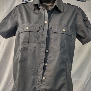 (302) Roots 73, Size M/M, Grey Top, Women's Shirt,